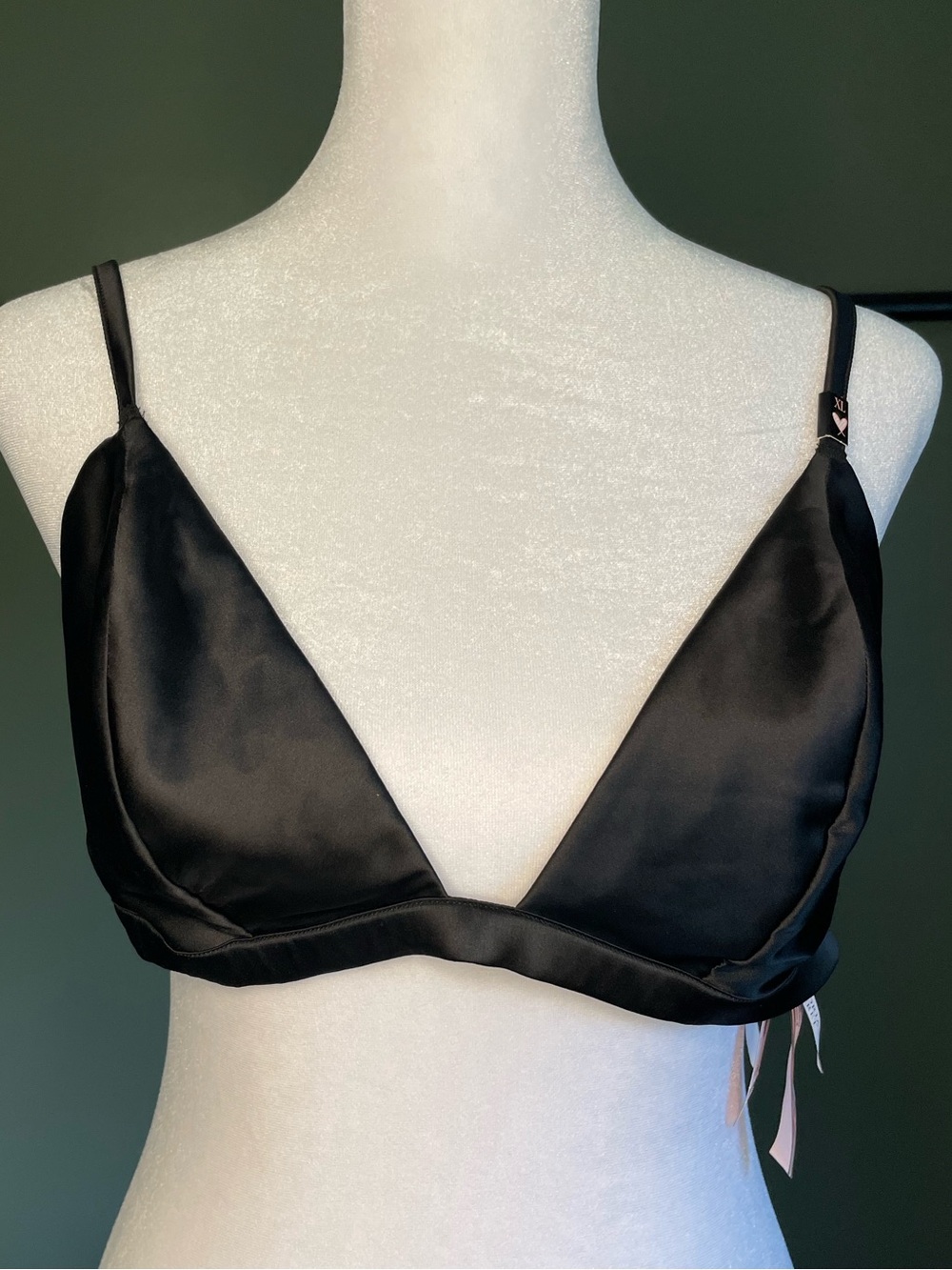 Victoria’s Secret Black Satin Triangle Bralette